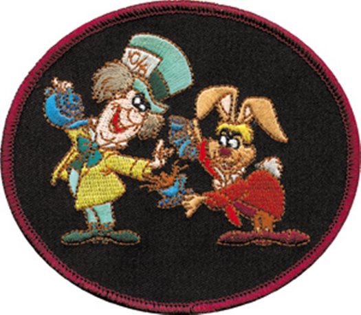 Walt Disney's Alice in Wonderland Mad Hatter and March Hare Patch, NEW UNUSED