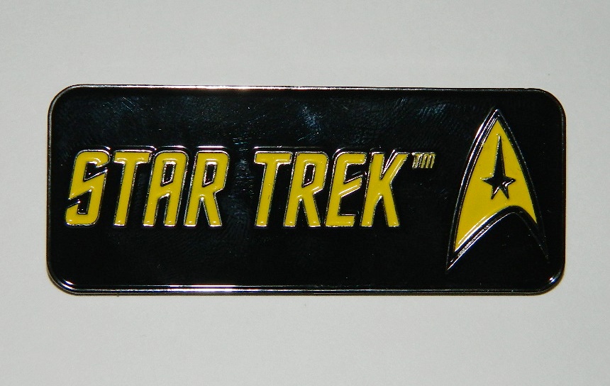 Star Trek Original TV Series Plate Name and Command Logo Metal Enamel Pin UNUSED