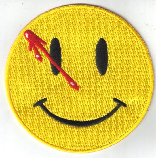 DC Comics The Watchmen The Comedian Smiley Face Embroidered Patch, NEW UNUSED picture