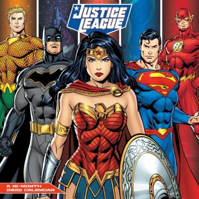 DC Comics Justice League 16 Month 2022 Comic Art Wall Calendar NEW SEALED picture