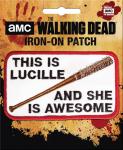 The Walking Dead This Is Lucille and She Is Awesome Embroidered Patch NEW UNUSED