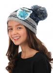 Harry Potter House of Ravenclaw Heathered Pom Beanie Hat with Crest NEW UNWORN