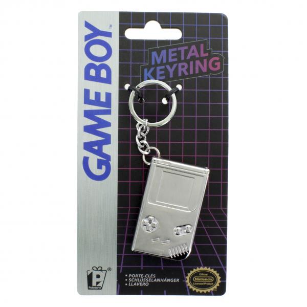 Nintendo Game Boy Shiny Chrome 3D Metal Key Chain Key Ring NEW UNUSED
