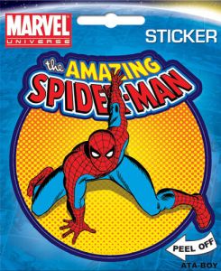Marvel Comics Spider-Man Figure Crouching Peel Off Sticker Decal NEW UNUSED