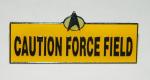 Star Trek: The Next Generation Caution Force Field Metal Enamel Pin 1989 UNUSED