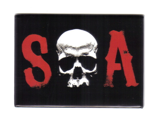 Sons of Anarchy TV Series S Skull A Logo Refrigerator Magnet, NEW UNUSED