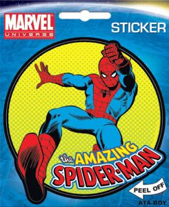 Marvel Comics Spider-Man Figure Swinging Image Peel Off Sticker Decal NEW UNUSED