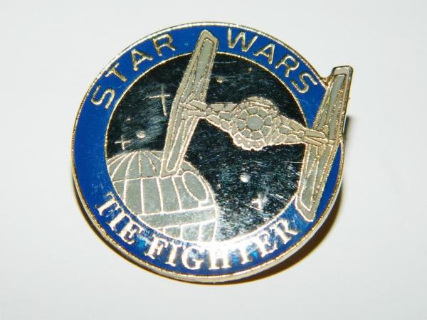 Classic Star Wars Imperial Tie Fighter Circle Enamel Metal Pin 1995 NEW UNUSED picture