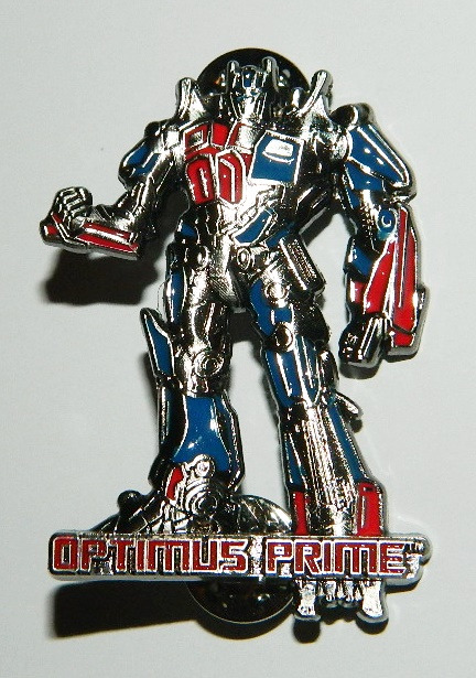 Transformers Optimus Prime Die Cut Standing Figure Enamel Metal Pin NEW UNUSED