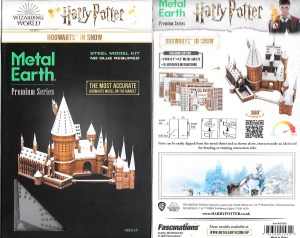 Harry Potter Hogwarts School In Snow Metal Earth ICONX 3D Steel Model Kit SEALED