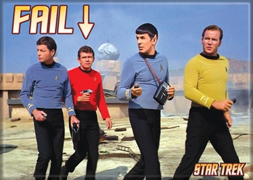 Star Trek: The Original Series Fail Photograph Magnet, NEW UNUSED