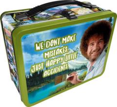 Bob Ross Joy of Painting Happy Little Accidents Large Tin Tote Lunchbox UNUSED