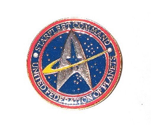 Star Trek The Original TV Series Starfleet Command Logo Metal Enamel Pin UNUSED picture