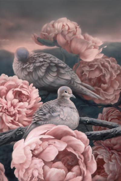 Peonies & Doves picture