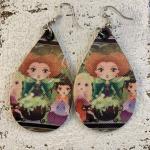 Hocus Pocus faux leather earrings
