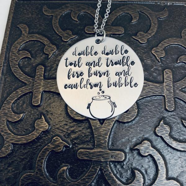 Double double toil and trouble necklace picture