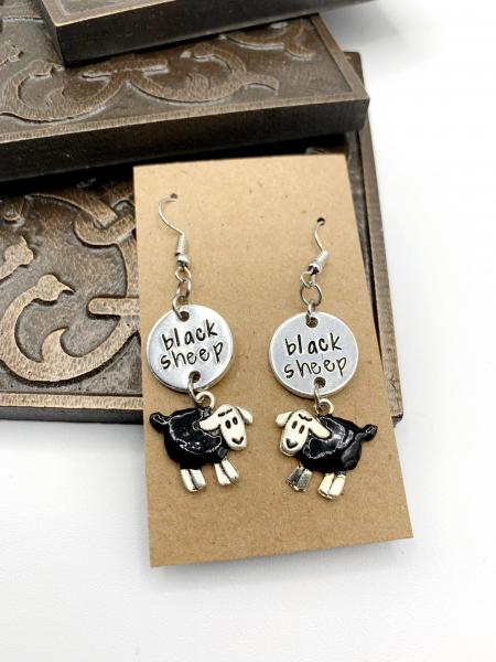Black sheep earrings