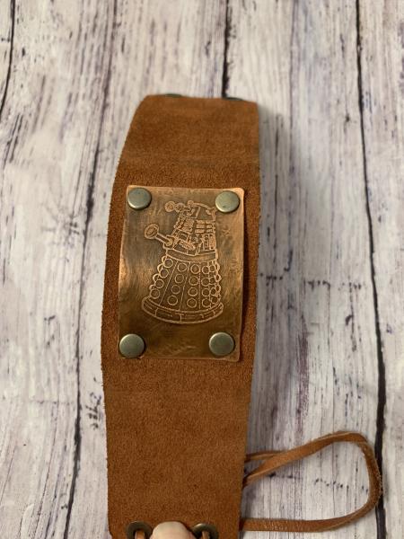 Doctor Who Dalek cuff- copper/leather picture