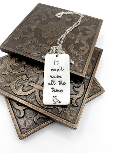 The Crow- It can't rain all the time necklace picture