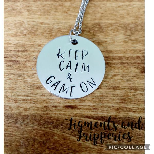 Gaming necklace- Keep calm and game on picture