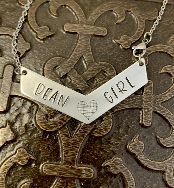 Supernatural necklace chevron- Dean girl picture