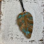 Copper leaf necklace 3