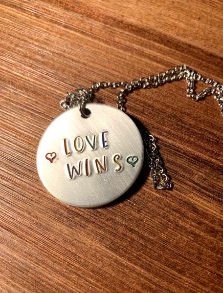 Rainbow necklace- Love wins picture