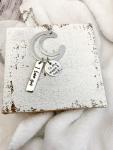 I love you to the moon- moon and dangles necklace