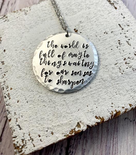 Magic quote necklace- senses