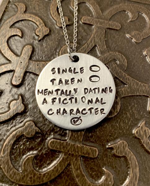 Fandom necklace- single/taken/fictional character picture