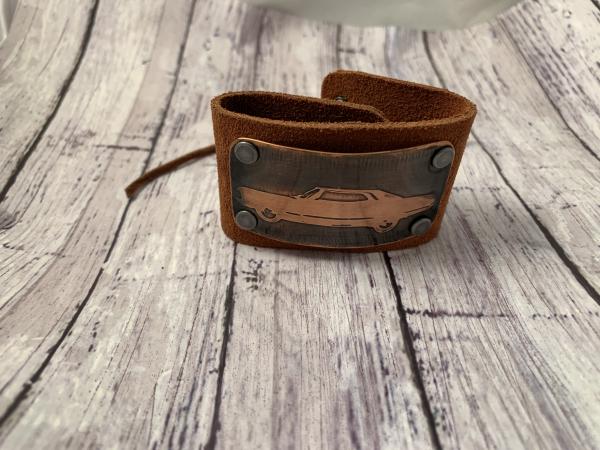 Supernatural Baby cuff- copper/brown leather