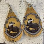 Hufflepuff Faux leather earrings