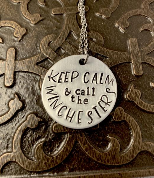 Supernatural necklace- Keep calm and call Winchesters picture