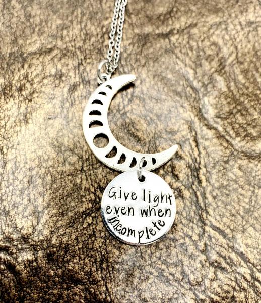 Moon necklace- give light even when incomplete