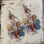 Golden Girls Faux leather earrings