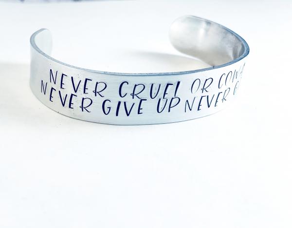 Doctor Who bracelet- Never cruel or cowardly... picture