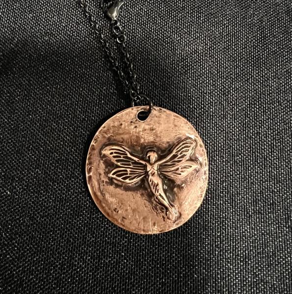 Copper Fairy Pendant- round