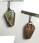 Copper and labradorite pendant