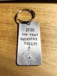2020 rolled a one key chain