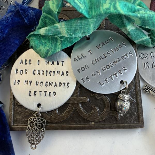 Harry Potter Christmas ornament- All I want/Hogwarts letter picture