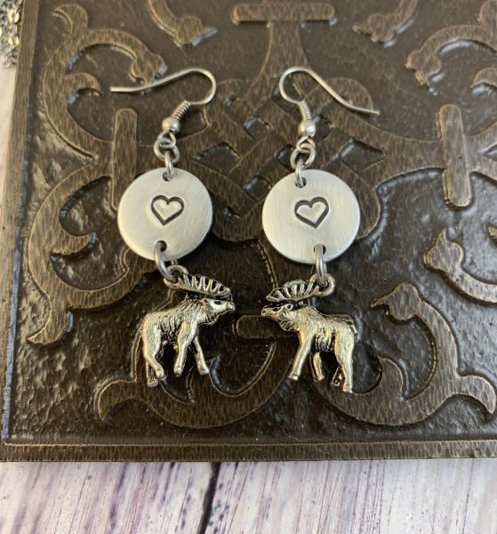 Supernatural earrings- love moose picture