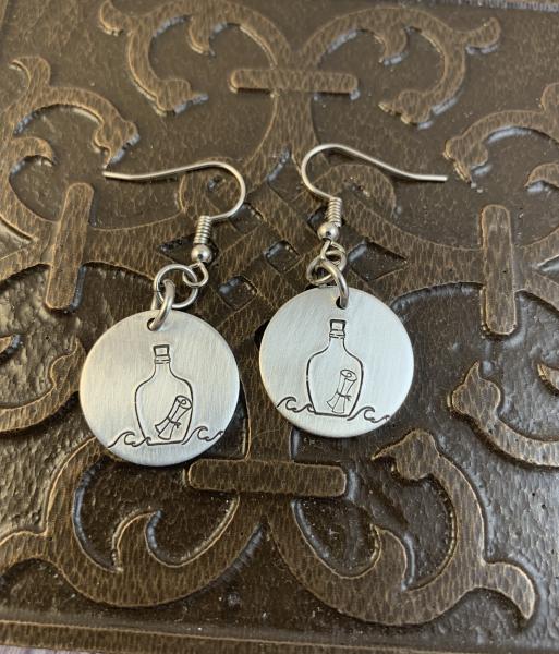 Message in a bottle earrings