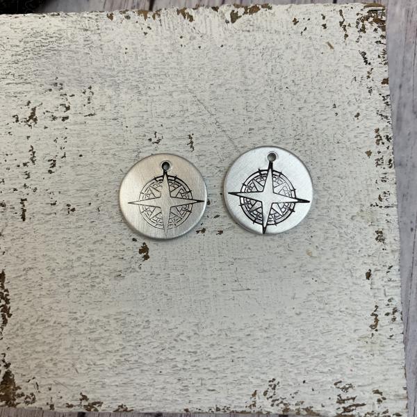 Compass earrings-EAR WIRES WILL BE ADDED