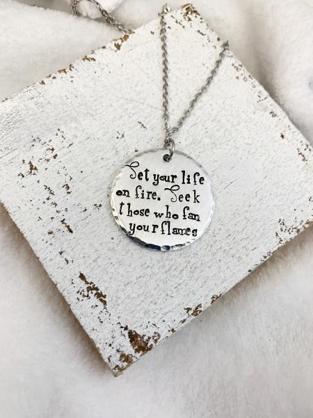 Set your life on fire necklace picture