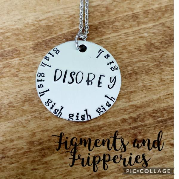 GISH necklace- Disobey picture