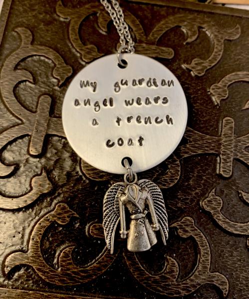Supernatural necklace- round guardian angel