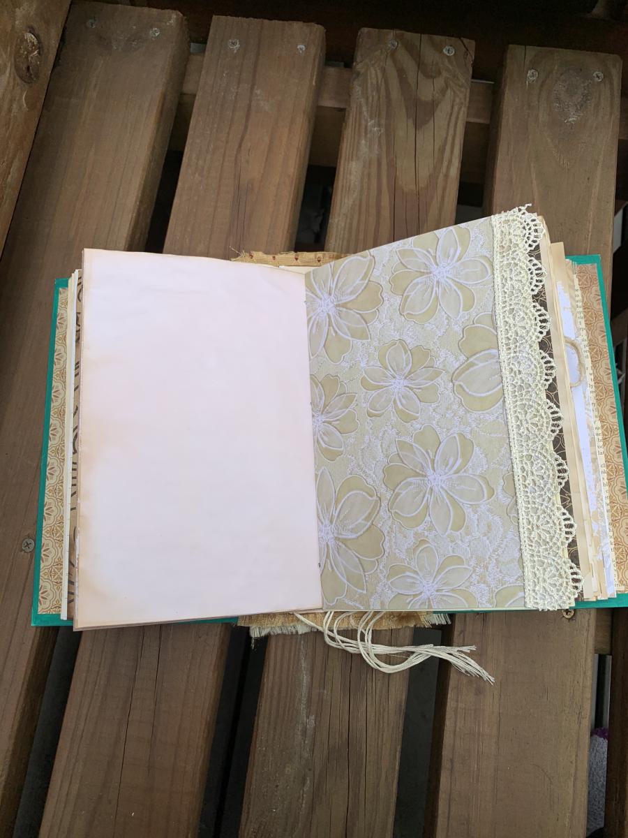 Green and Gold Medallion journal Handmade picture