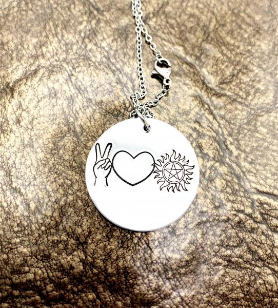 Supernatural peace love and supernatural necklace picture