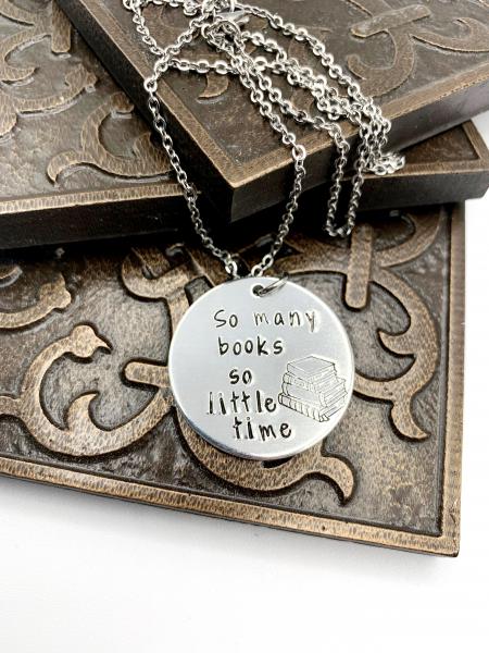 So many books so little time necklace picture