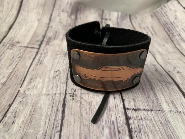 Supernatural Baby cuff- copper/black leather picture